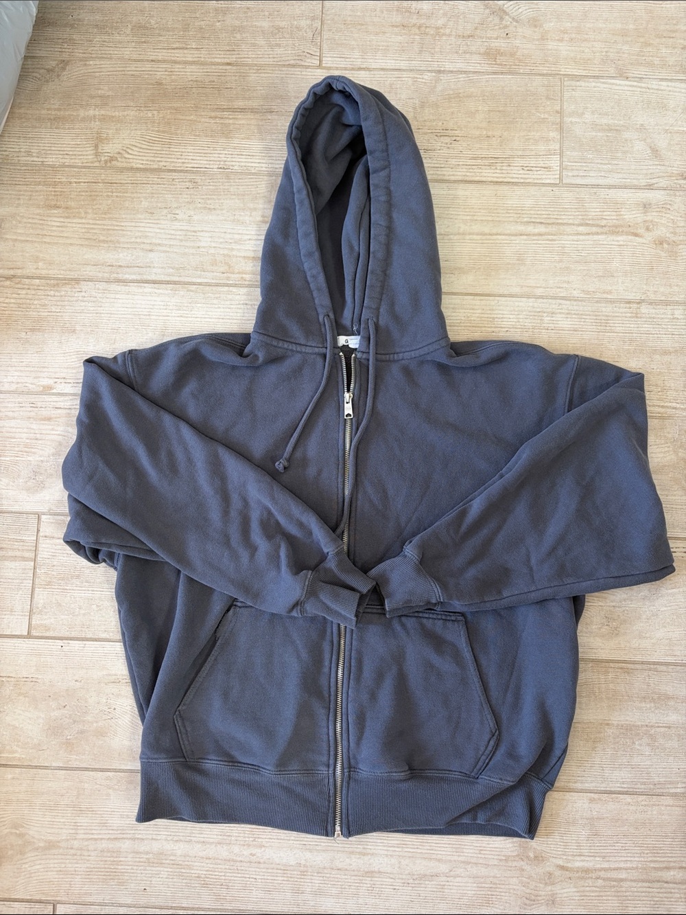 Garage Grey/ blue hoodie full zip up